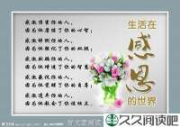 活在当下 感恩生命