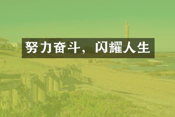 努力奋斗，闪耀人生