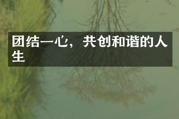 团结一心，共创和谐的人生