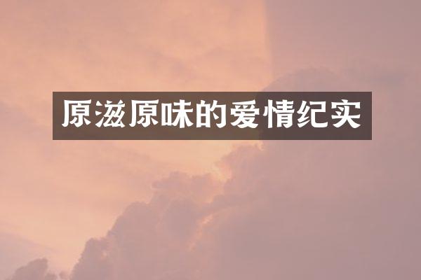 原滋原味的爱情纪实