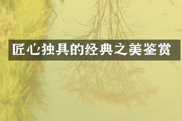 匠心独具的经典之美鉴赏