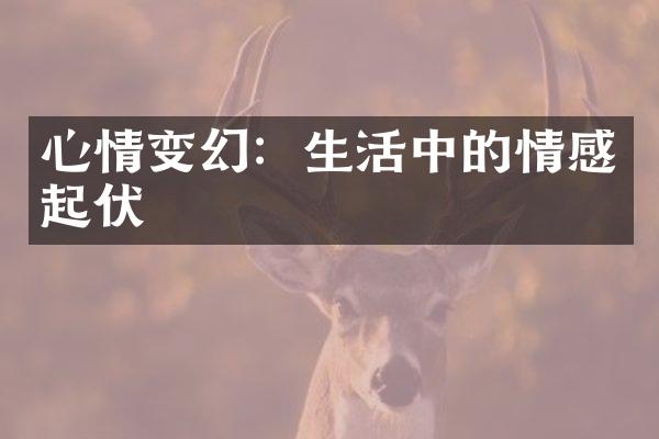 心情变幻：生活中的情感起伏