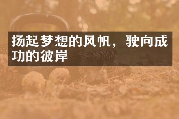 扬起梦想的风帆，驶向成功的彼岸