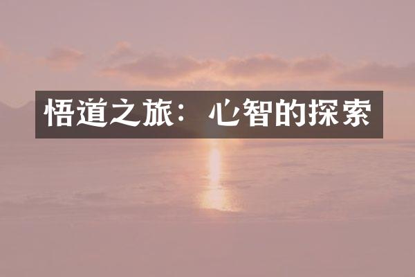悟道之旅：心智的探索