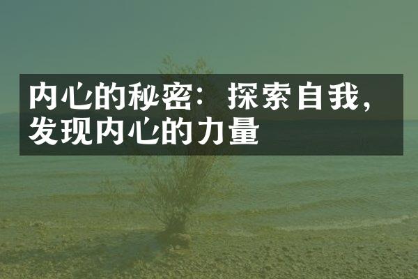 内心的秘密：探索自我，发现内心的力量