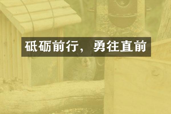 砥砺前行，勇往直前