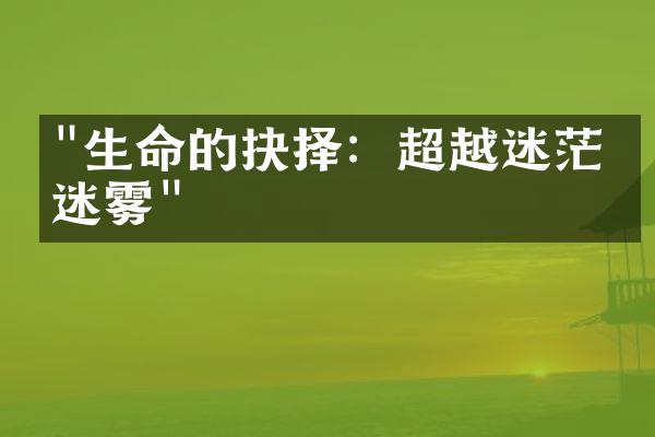 "生命的抉择：超越迷茫的迷雾"