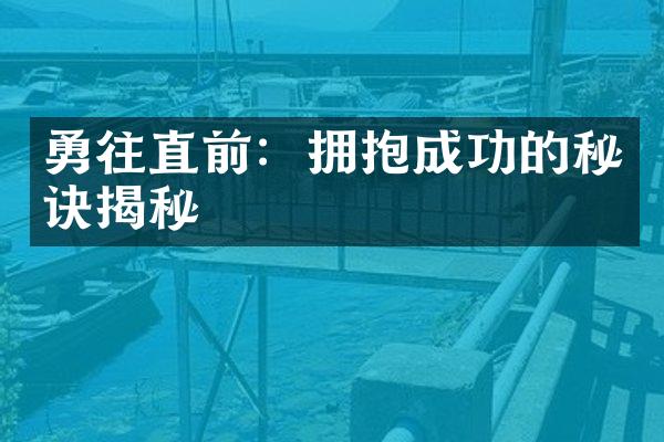 勇往直前：拥抱成功的秘诀揭秘