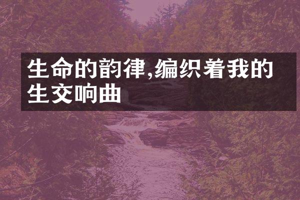 生命的韵律,编织着我的人生交响曲
