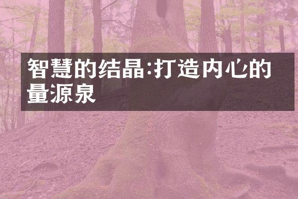 智慧的结晶:打造内心的力量源泉