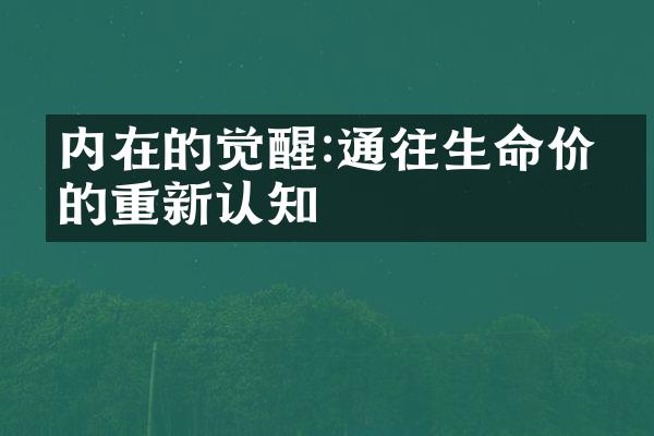 内在的觉醒:通往生命价值的重新认知