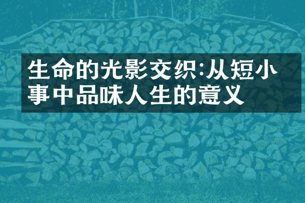生命的光影交织:从短小故事中品味人生的意义