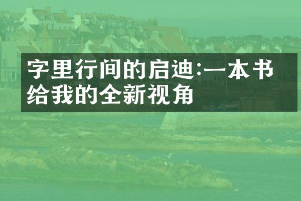字里行间的启迪:一本书带给我的全新视角