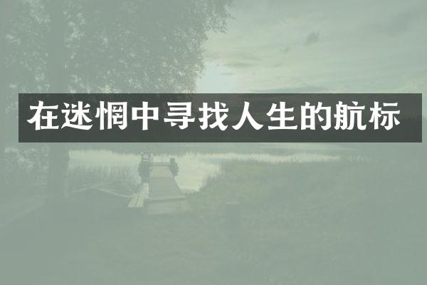在迷惘中寻找人生的航标