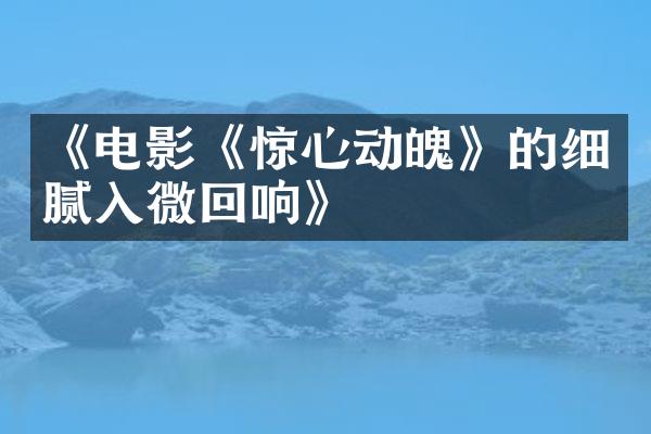 《电影《惊心动魄》的细腻入微回响》