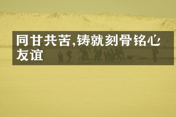 同甘共苦,铸就刻骨铭心的友谊