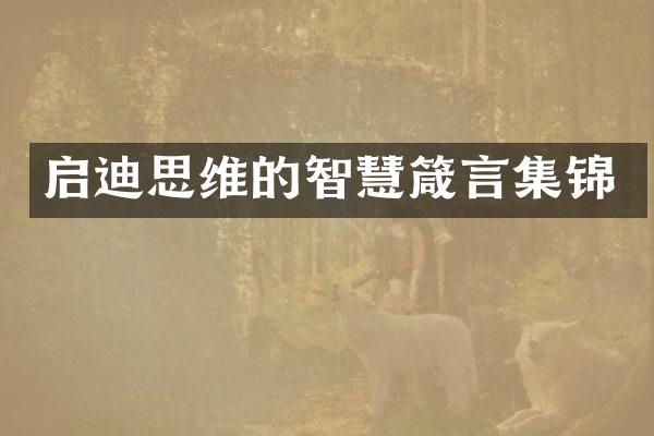 启迪思维的智慧箴言集锦