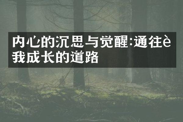 内心的沉思与觉醒:通往自我成长的道路