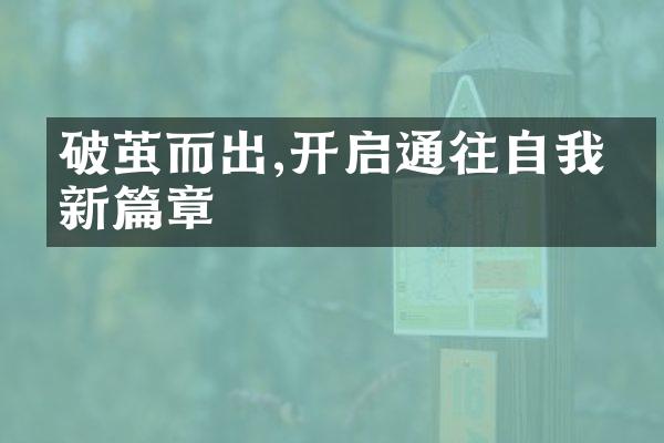 破茧而出,开启通往自我的新篇章