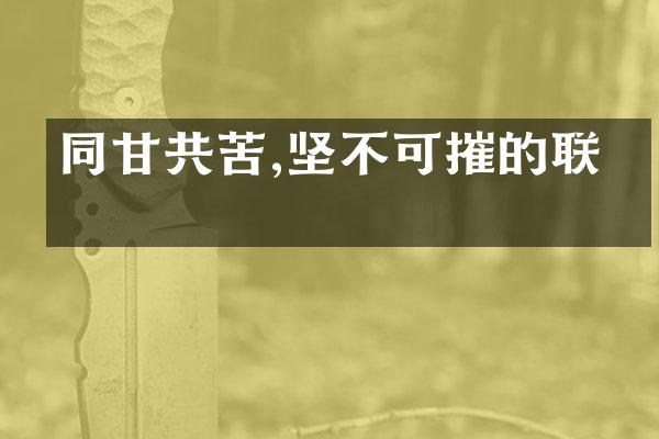 同甘共苦,坚不可摧的联系