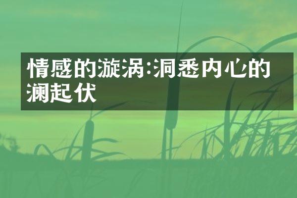 情感的漩涡:洞悉内心的波澜起伏