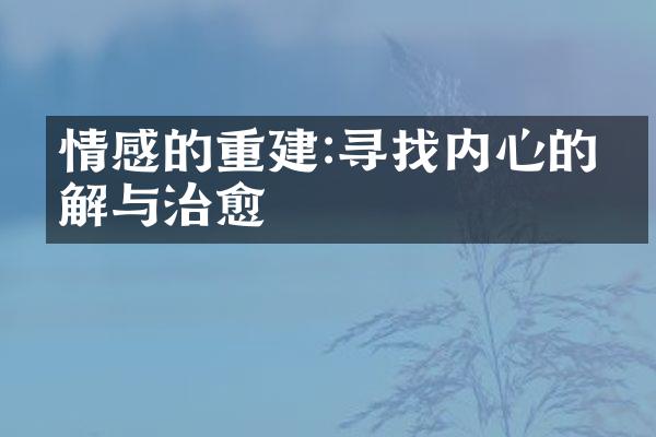 情感的重建:寻找内心的和解与治愈