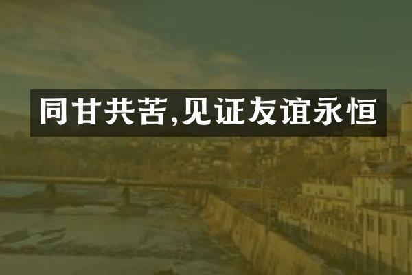 同甘共苦,见证友谊永恒