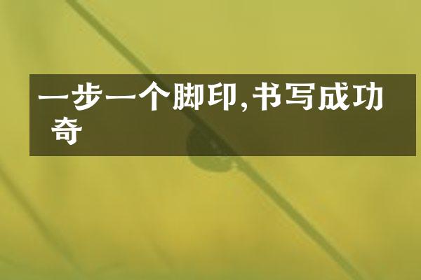 一步一个脚印,书写成功传奇
