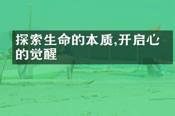 探索生命的本质,开启心灵的觉醒