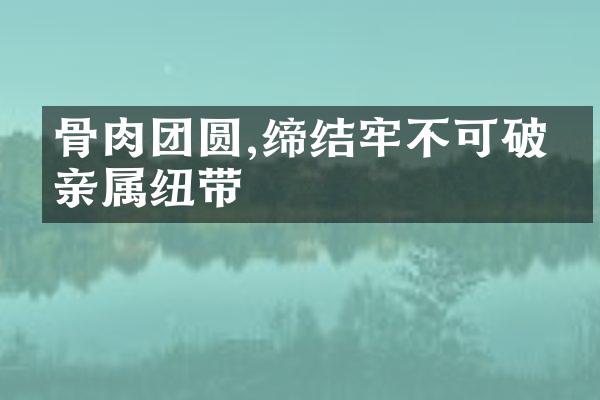 骨肉团圆,缔结牢不可破的亲属纽带