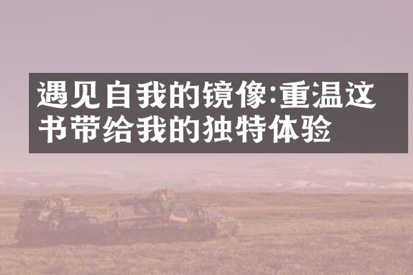 遇见自我的镜像:重温这本书带给我的独特体验