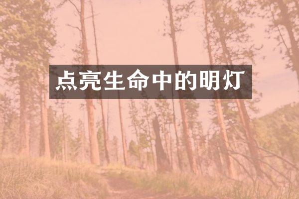 点亮生命中的明灯