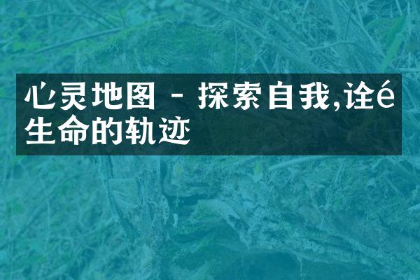 心灵地图 - 探索自我,诠释生命的轨迹