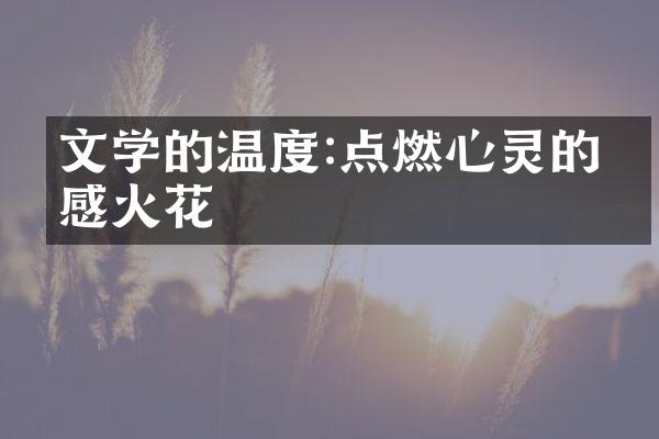 文学的温度:点燃心灵的情感火花