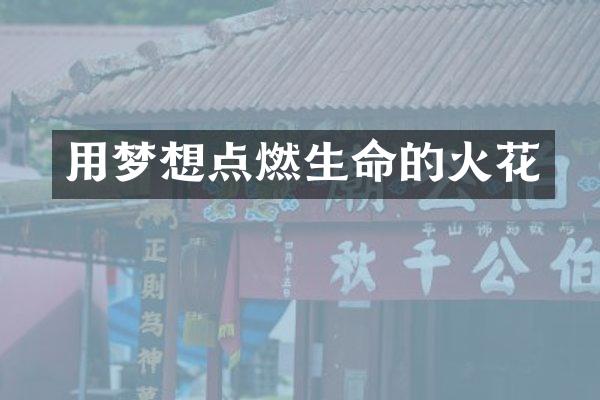 用梦想点燃生命的火花