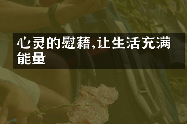 心灵的慰藉,让生活充满正能量