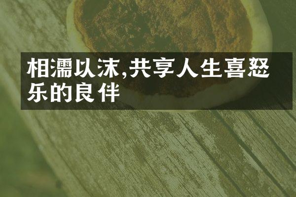 相濡以沫,共享人生喜怒哀乐的良伴