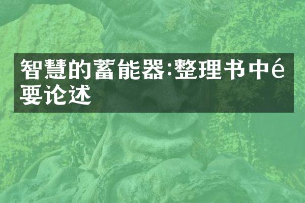 智慧的蓄能器:整理书中重要论述