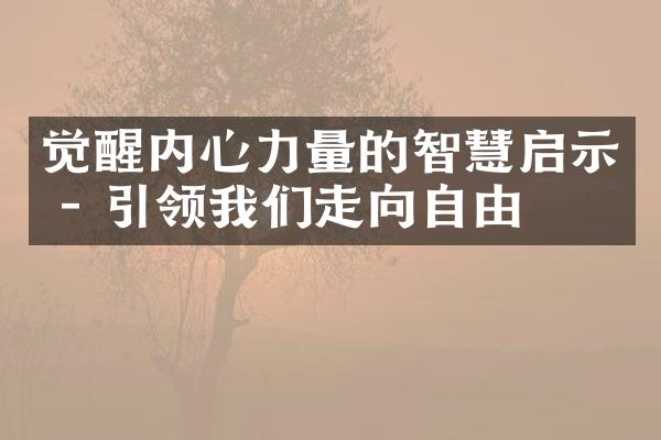 觉醒内心力量的智慧启示 - 引领我们走向自由