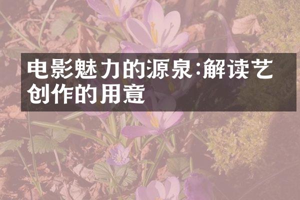 电影魅力的源泉:解读艺术创作的用意