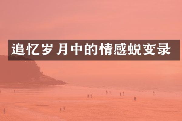 追忆岁月中的情感蜕变录