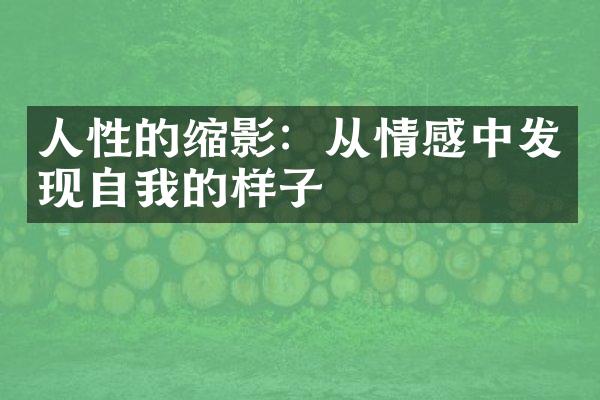人性的缩影：从情感中发现自我的样子