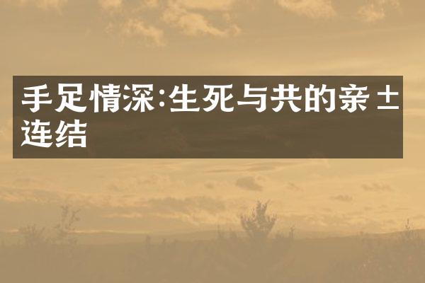 手足情深:生死与共的亲属连结