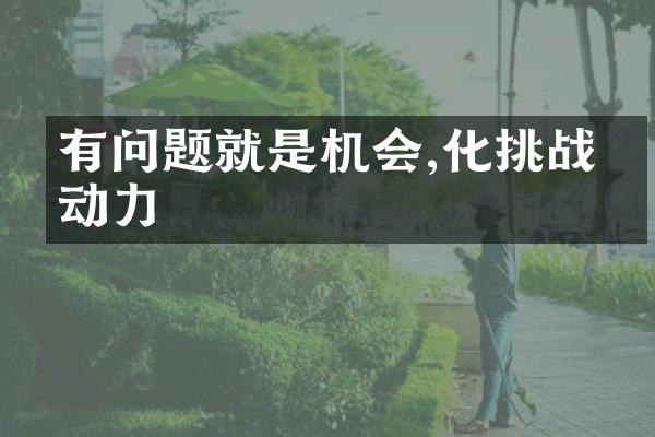 有问题就是机会,化挑战为动力