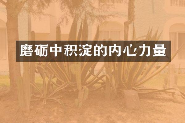 磨砺中积淀的内心力量