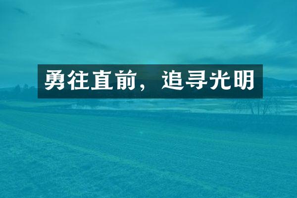 勇往直前，追寻光明