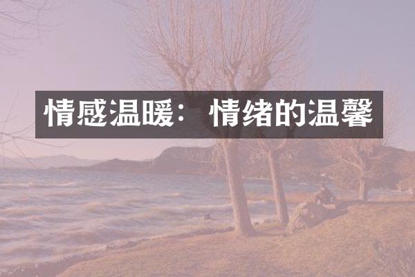 情感温暖：情绪的温馨