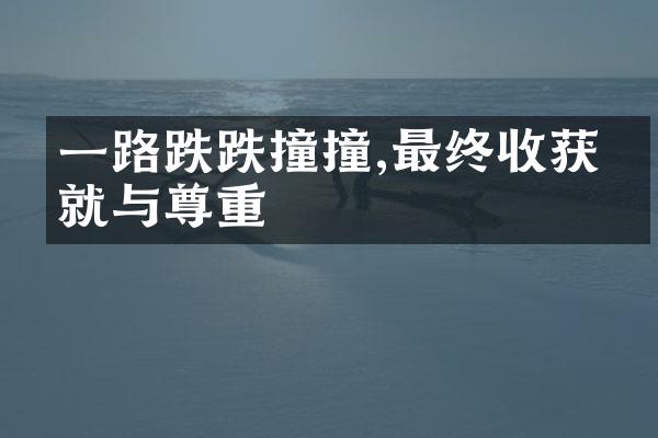 跌跌撞撞,最终收获成就与尊重