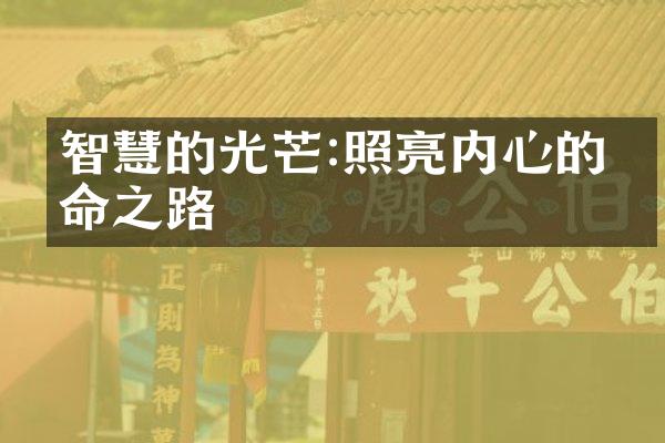 智慧的光芒:照亮内心的生命之路