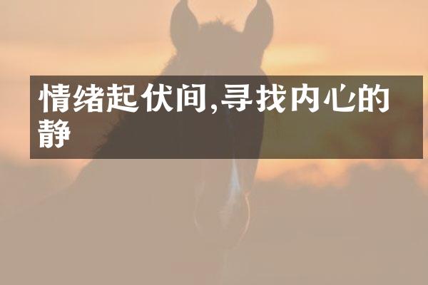 情绪起伏间,寻找内心的宁静
